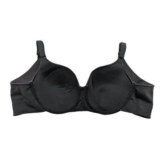 Lane Bryant Cacique Bra Backsmoother Lightly Lined Balconette Size 42G Black - Picture 7 of 10